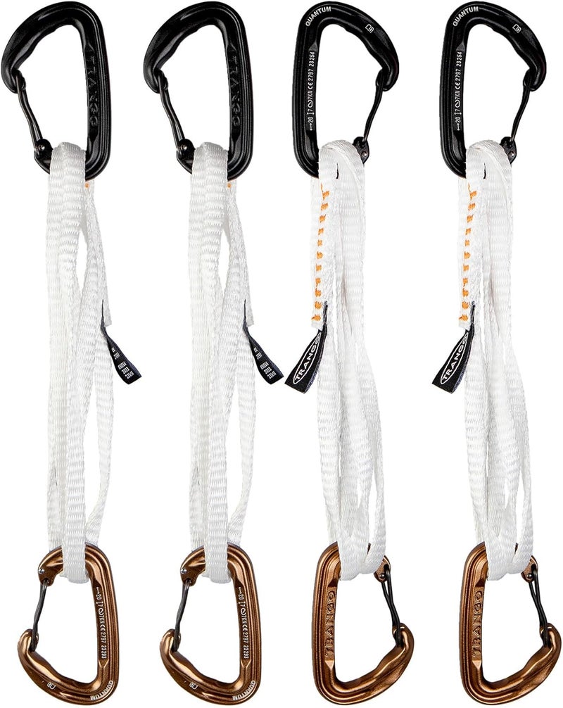 Quantum Alpine Draw - Ultra-Lightweight Alpine Quickdraw, AtØmic Sling Technology, 60cm-20kN, Rock Climbing & Alpine, Single & 4 Pack